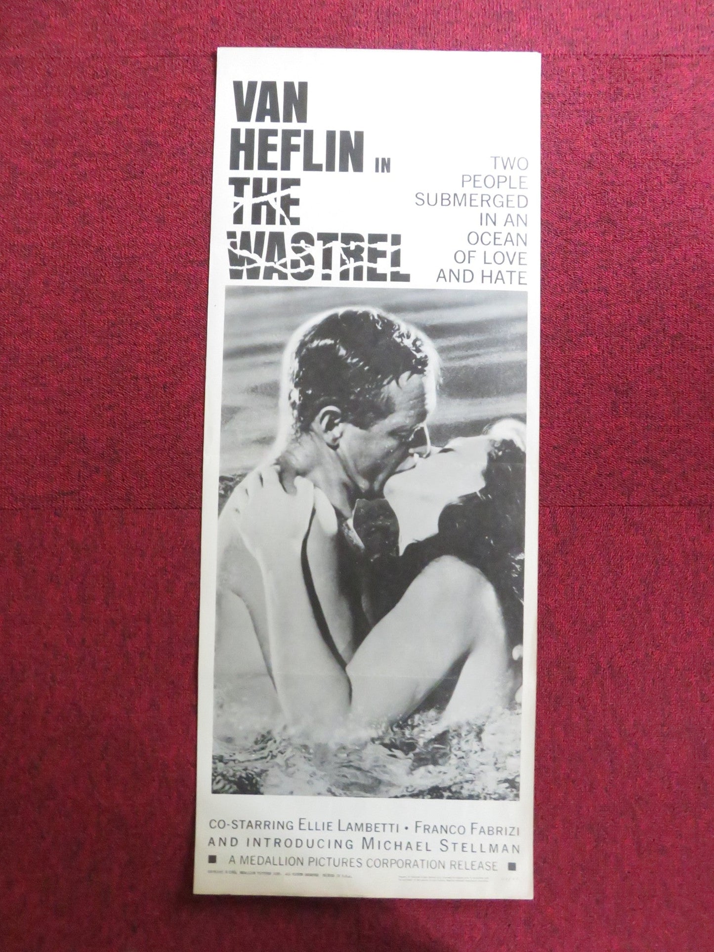 THE WASTREL US INSERT (14"x 36") POSTER VAN HEFLIN ELLIE LAMBETTI 1964 Rendezvous Cinema Movie posters