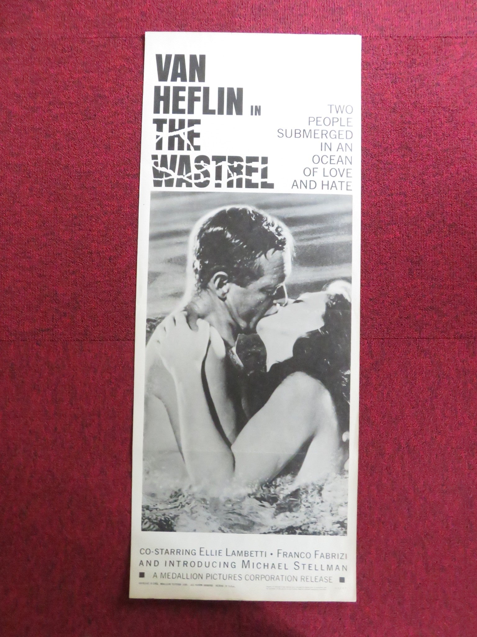 THE WASTREL US INSERT (14"x 36") POSTER VAN HEFLIN ELLIE LAMBETTI 1964 Rendezvous Cinema Movie posters