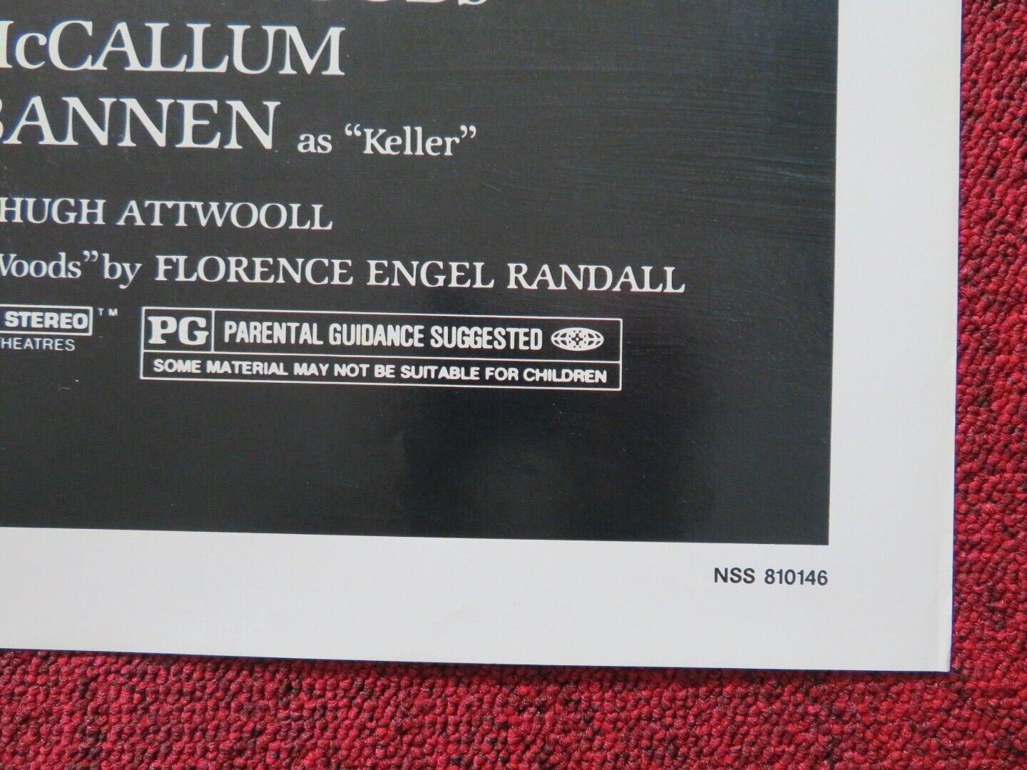 THE WATCHER IN THE WOODS FOLDED US ONE SHEET POSTER DISNEY BETTE DAVIS 1981 Movie posters