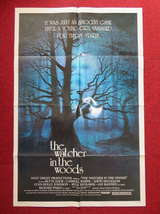 THE WATCHER IN THE WOODS FOLDED US ONE SHEET POSTER DISNEY BETTE DAVIS 1981 Movie posters