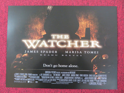 THE WATCHER UK MINI QUAD POSTER SPADER MARISA TOMEI KEANU REEVES 2000 Rendezvous Cinema Movie posters