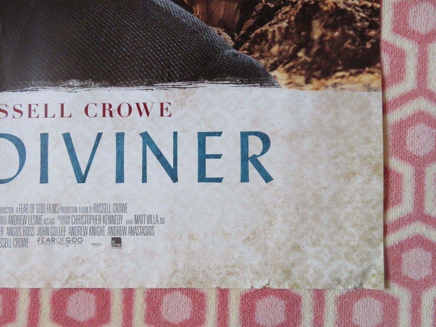 THE WATER DIVINER BRITISH QUAD (30"x 40") ROLLED POSTER RUSSELL CROWE J. FRASER Movie posters
