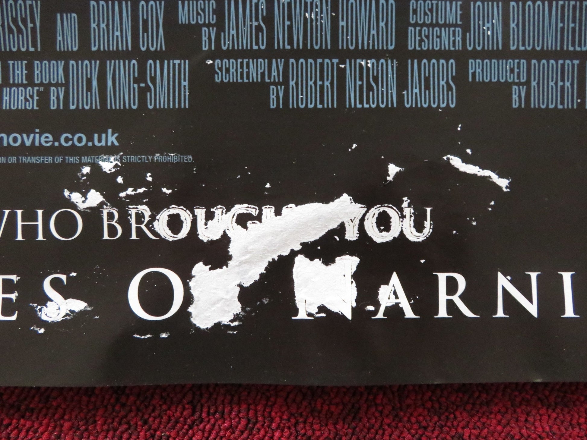 THE WATER HORSE UK QUAD (30"x 40") ROLLED POSTER BRIAN COX BEN CHAPLIN 2007 Rendezvous Cinema Movie posters