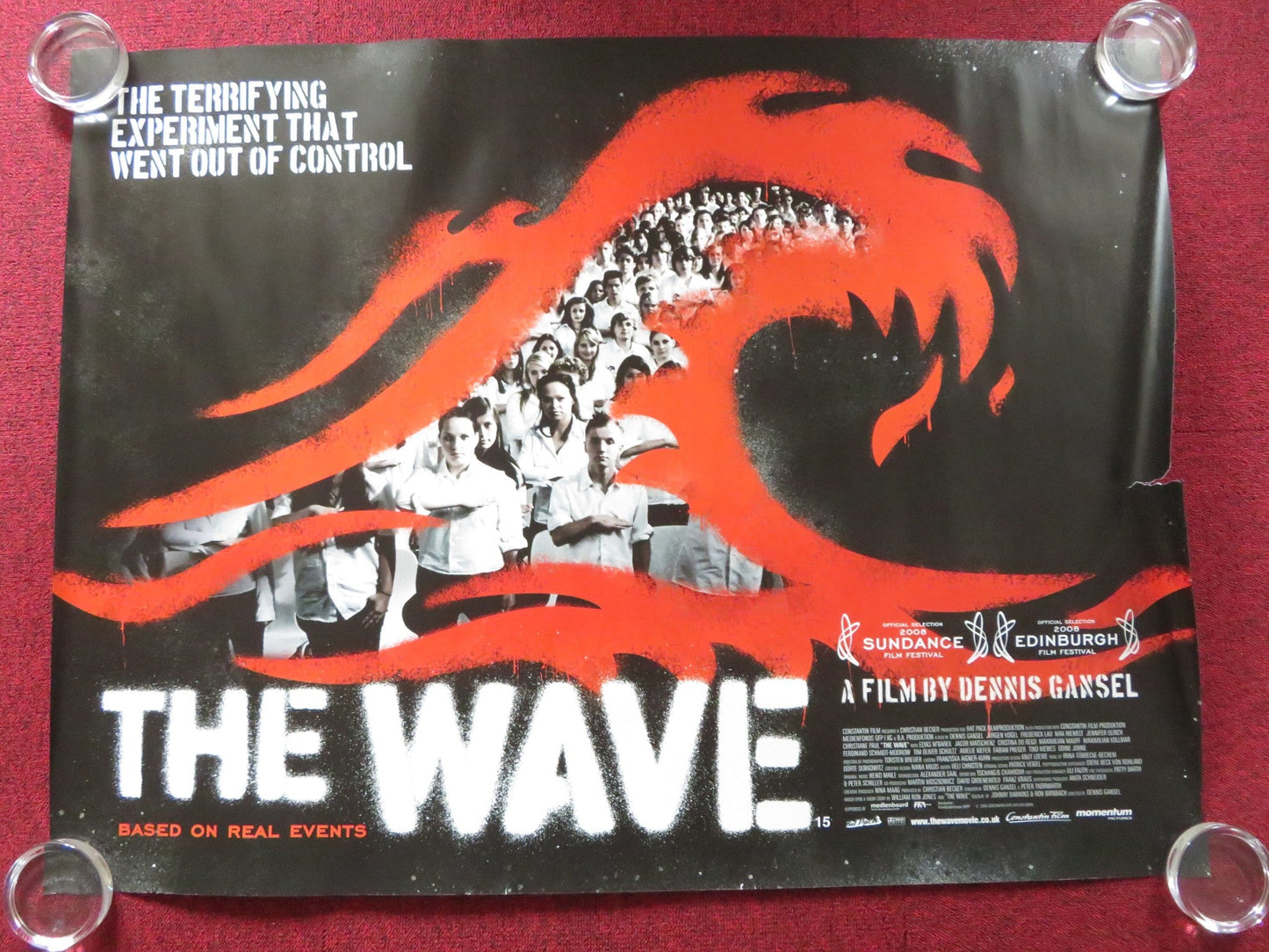 THE WAVE UK QUAD ROLLED POSTER JURGEN VOGEL FREDERICK LAU 2008 Rendezvous Cinema Movie posters