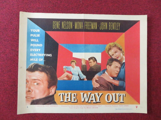 THE WAY OUT US HALF SHEET (22"x 28") POSTER GENE NELSON MONA FREEMAN 1956 Movie posters