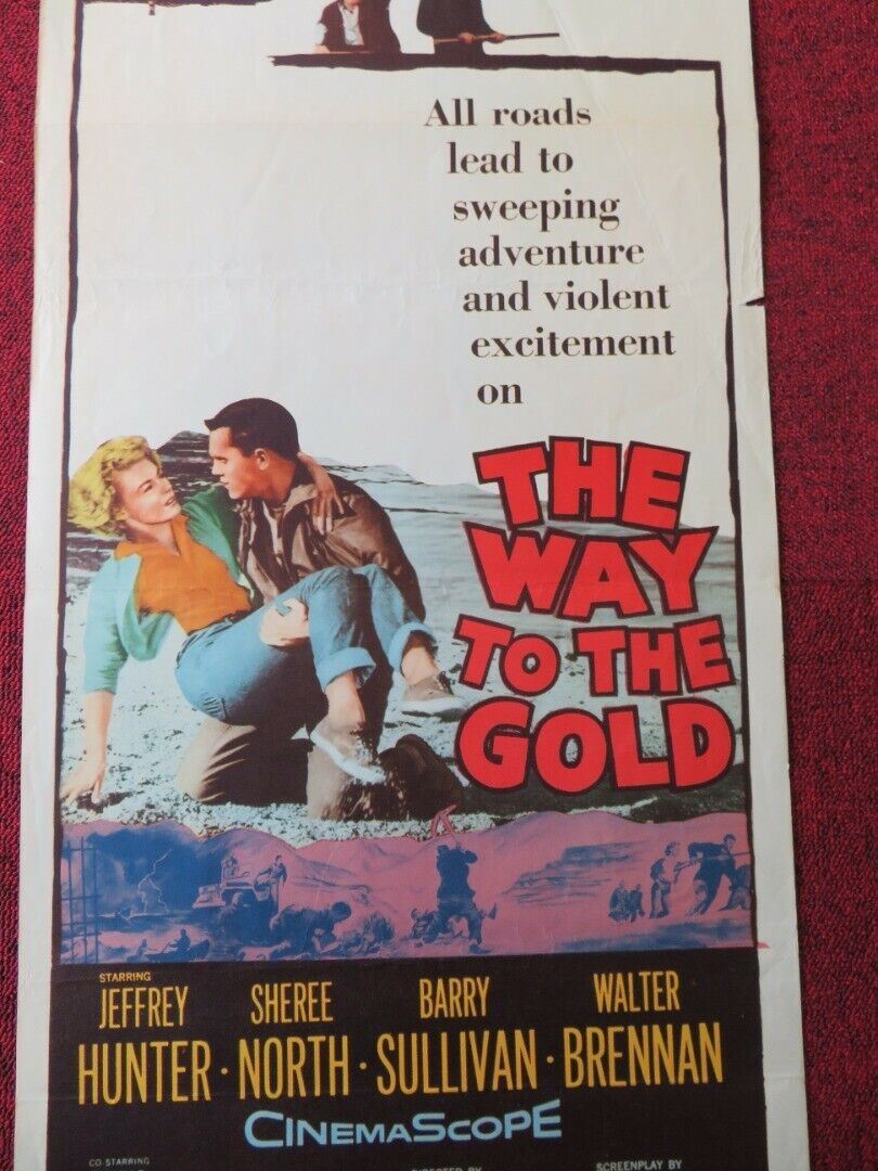 THE WAY TO THE GOLD US INSERT (14"x 36") POSTER JEFFREY HUNTER 1957 Movie posters