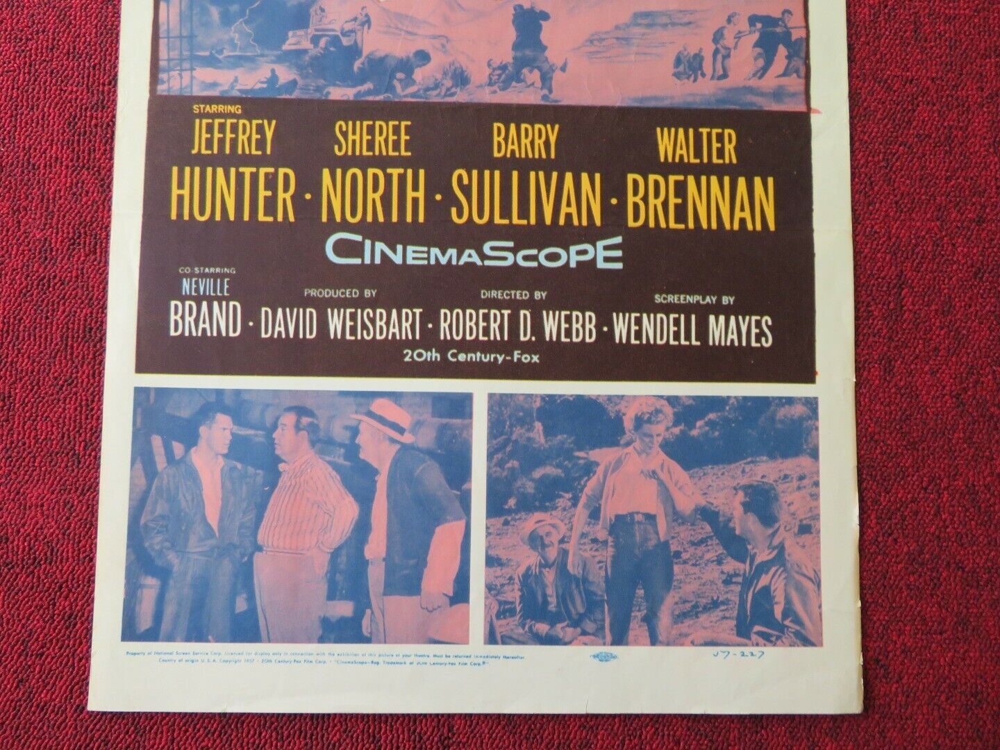 THE WAY TO THE GOLD US INSERT (14"x 36") POSTER JEFFREY HUNTER 1957 Movie posters