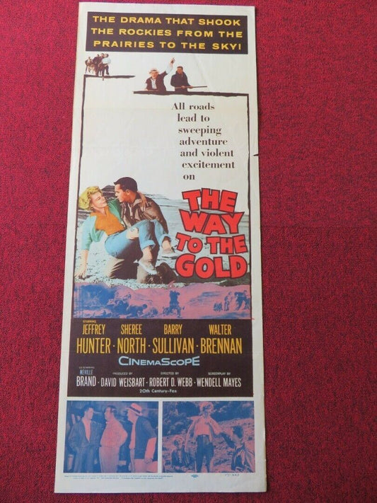 THE WAY TO THE GOLD US INSERT (14"x 36") POSTER JEFFREY HUNTER 1957 Movie posters