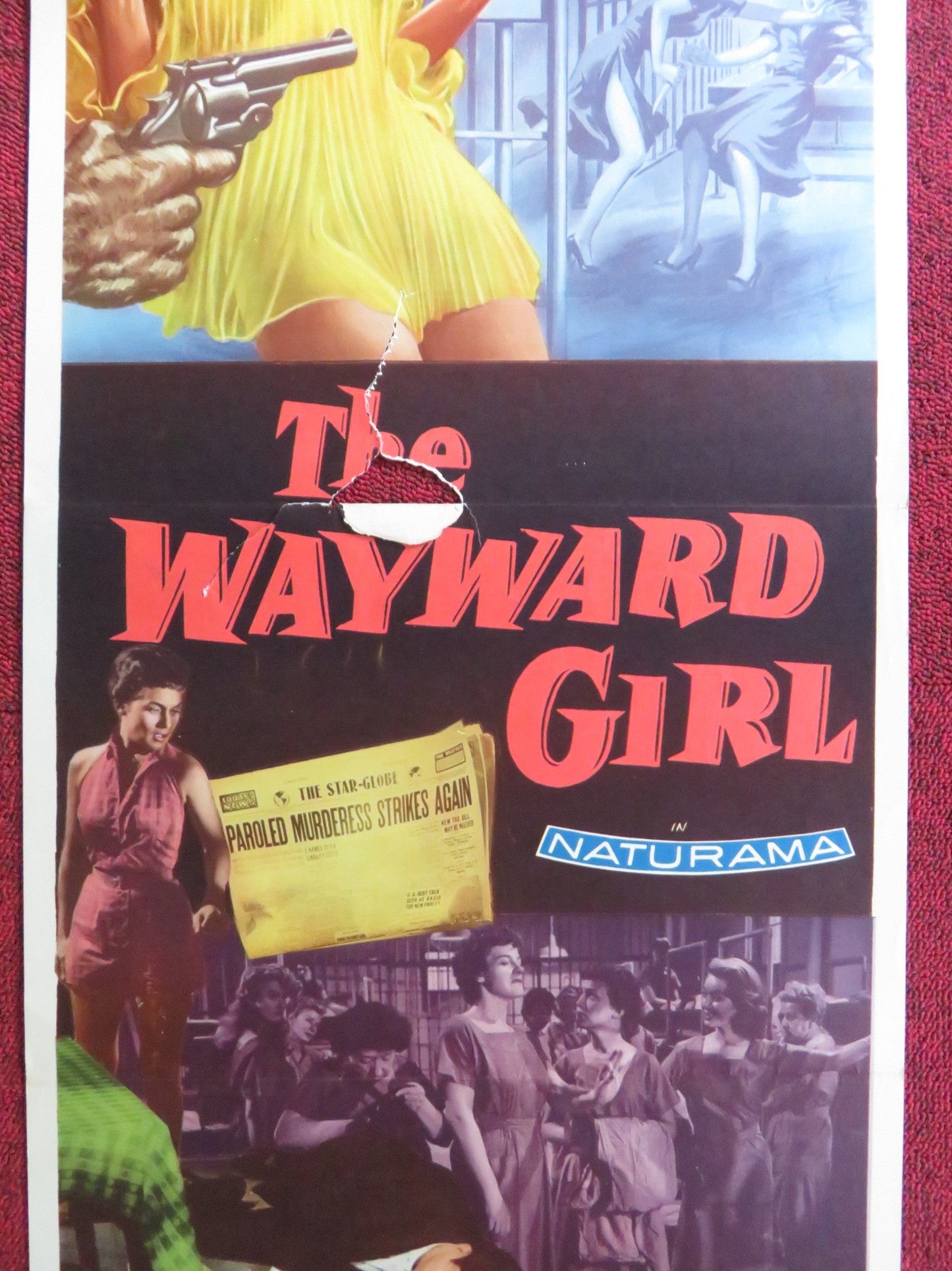 THE WAYWARD GIRL US INSERT (14"x 36") POSTER MARCIA HENDERSON PETER WALKER 1957 Rendezvous Cinema Movie posters