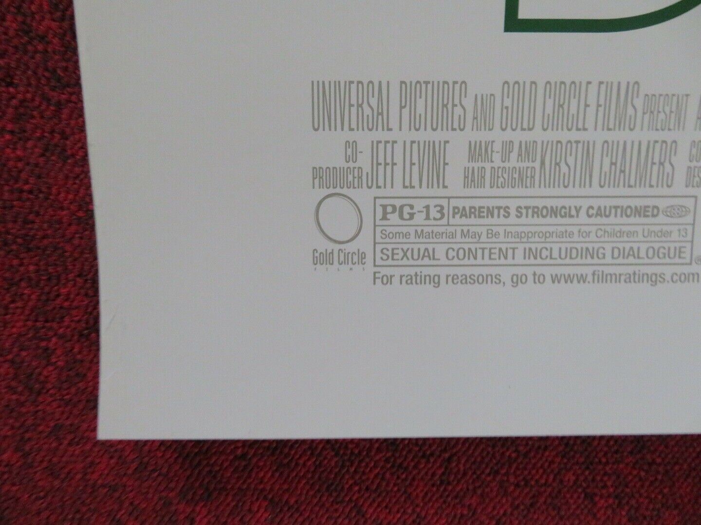 THE WEDDING DATE US ONE SHEET ROLLED POSTER DEBRA MESSING DERMOT MULRONEY 2005 Movie posters