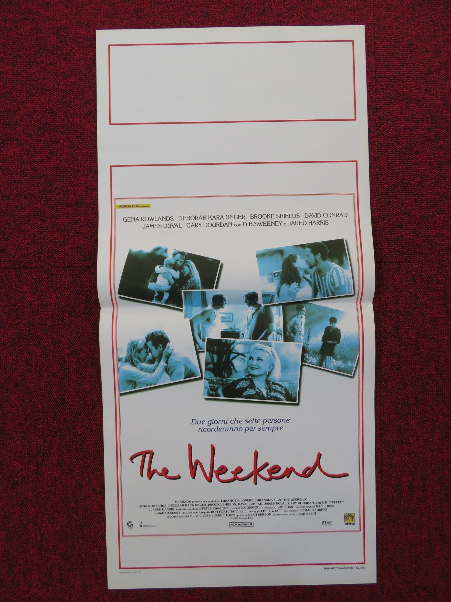 THE WEEKEND ITALIAN LOCANDINA POSTER GENA ROWLANDS BROOKE SHIELDS 1999 Rendezvous Cinema Movie posters
