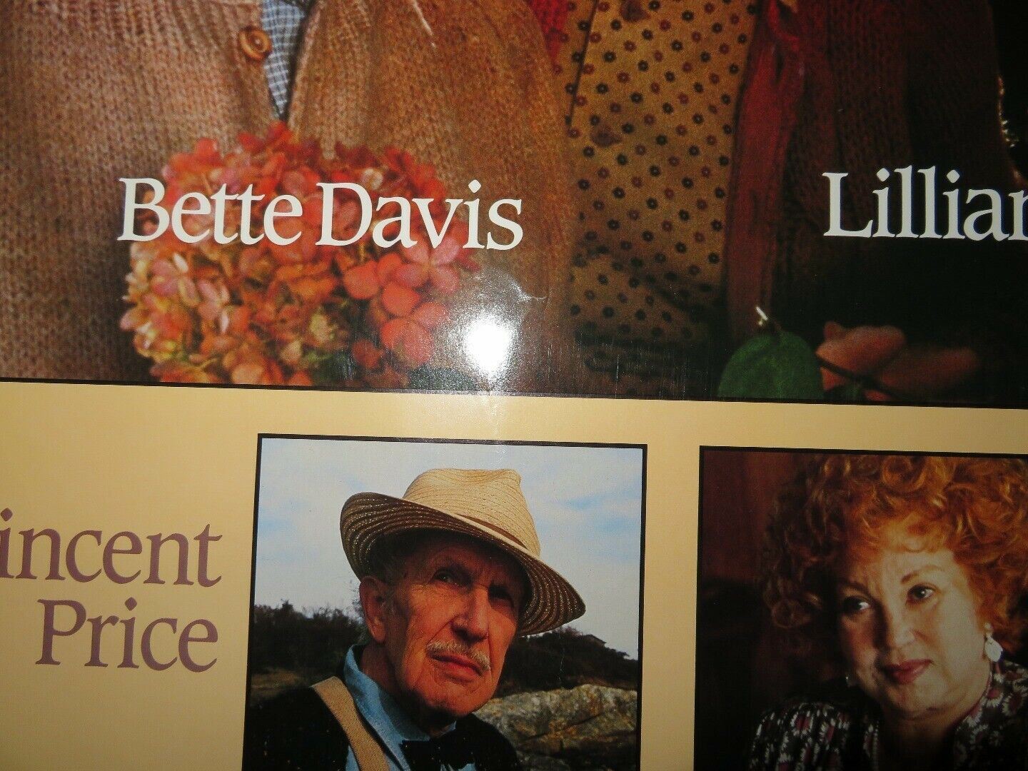 THE WHALES OF AUGUST US ONE SHEET ROLLED POSTER BETTE DAVIS VINCENT PRICE 1987 Movie posters