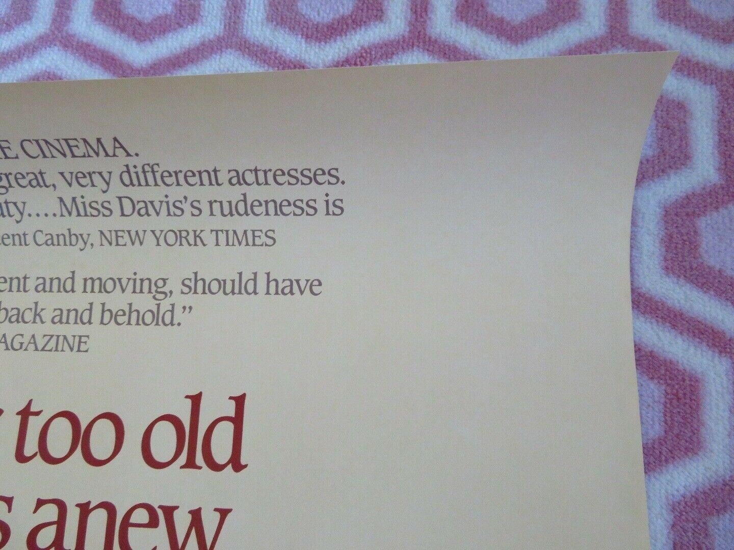 THE WHALES OF AUGUST US ONE SHEET ROLLED POSTER BETTE DAVIS VINCENT PRICE 1987 Movie posters