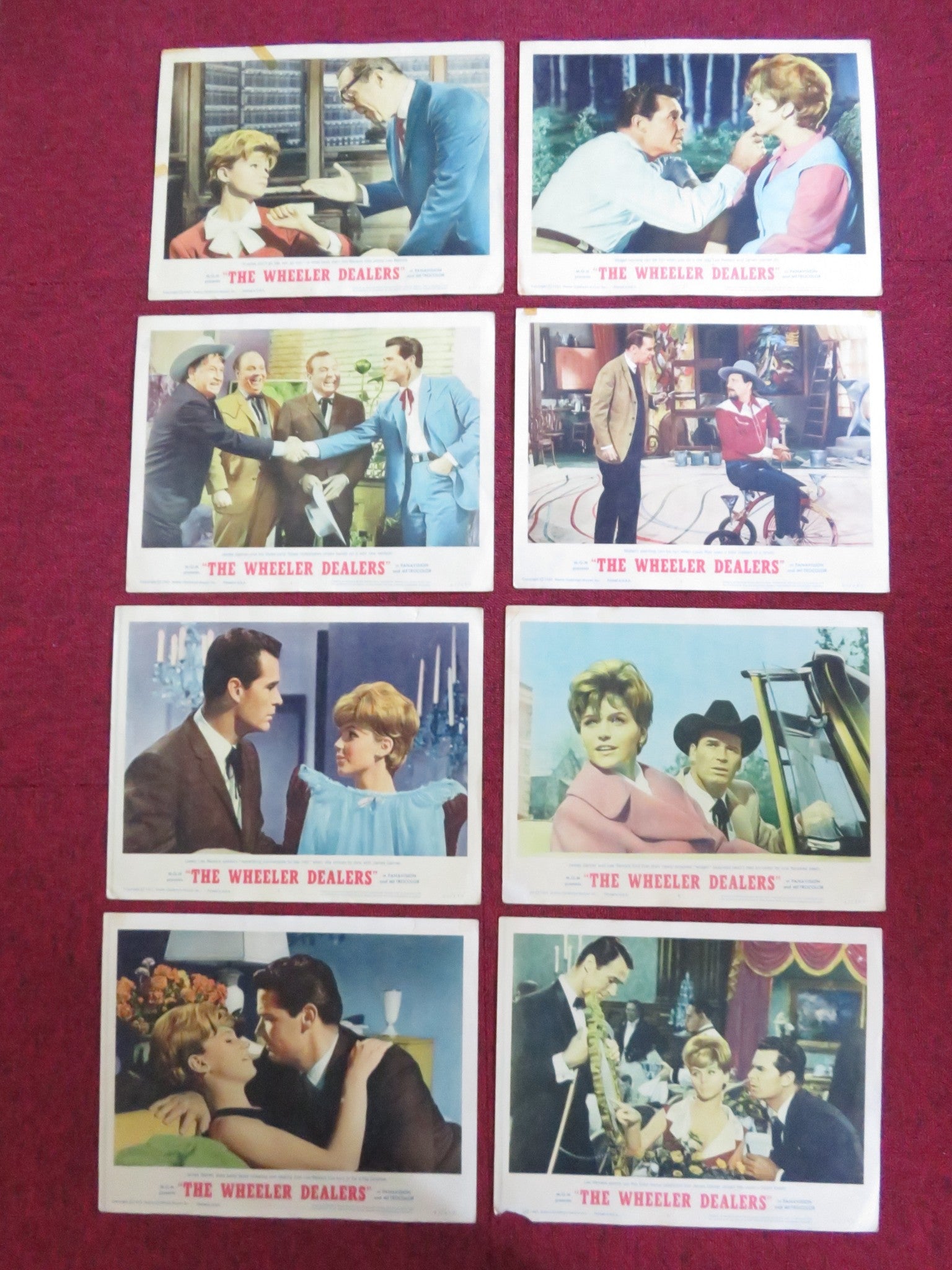 THE WHEELERS DEALERS US LOBBY CARD FULL SET JAMES GARNER LEE REMICK 1963 Rendezvous Cinema Movie posters