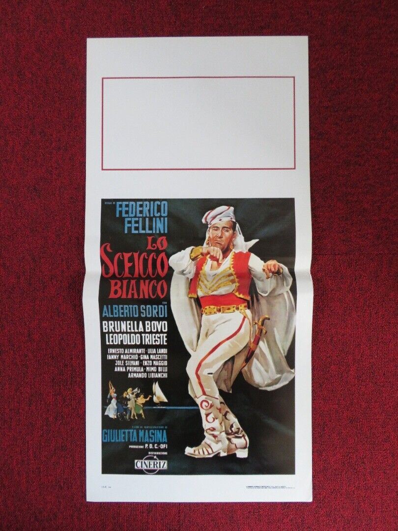 THE WHITE SHEIK ITALIAN LOCANDINA (27.5"x13") POSTER ALBERTO SORDI 2000's Movie posters
