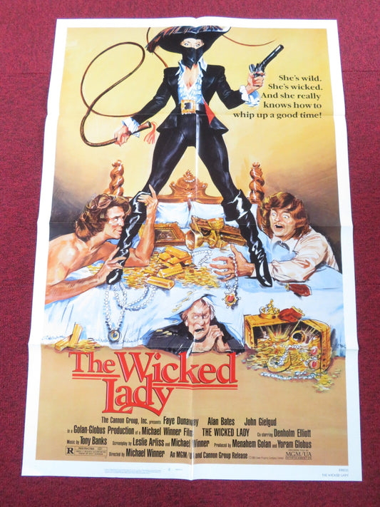 THE WICKED LADY FOLDED US ONE SHEET POSTER CANNON FAYE DUNAWAY ALAN BATES 1983 Rendezvous Cinema Movie posters