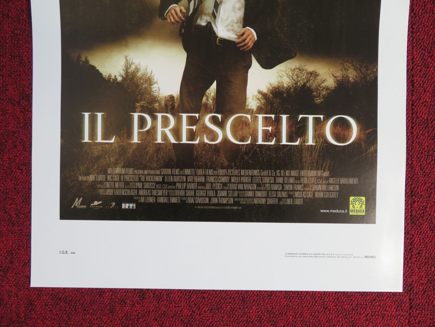 THE WICKER MAN ITALIAN LOCANDINA POSTER NICOLAS CAGE ELLEN BURSTYN 2006 Rendezvous Cinema Movie posters