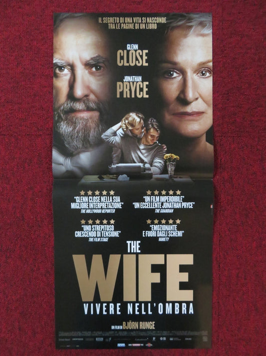 THE WIFE ITALIAN LOCANDINA POSTER GLENN CLOSE JONATHAN PRYCE 2017 Rendezvous Cinema Movie posters