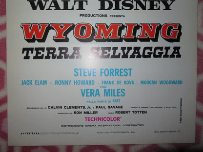 THE WILD COUNTRY ITALIAN LOCANDINA (27.5"x13") POSTER DISNEY 1971 Movie posters