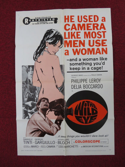 THE WILD EYE FOLDED US ONE SHEET POSTER PHILIPPE LEROY DELIA BOCCARDO 1968 Rendezvous Cinema Movie posters