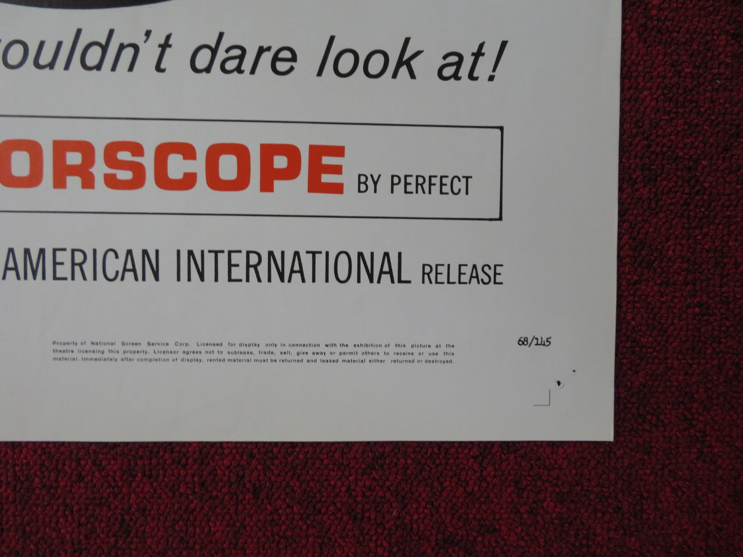 THE WILD EYE FOLDED US ONE SHEET POSTER PHILIPPE LEROY DELIA BOCCARDO 1968 Rendezvous Cinema Movie posters