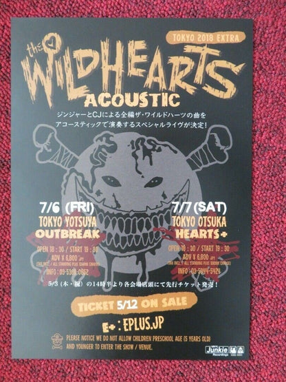 THE WILDHEARTS - ACOUSTIC - LIVE IN JAPAN JAPANESE MUSIC TOUR GIG POSTER 2018 - Rendezvous Cinema