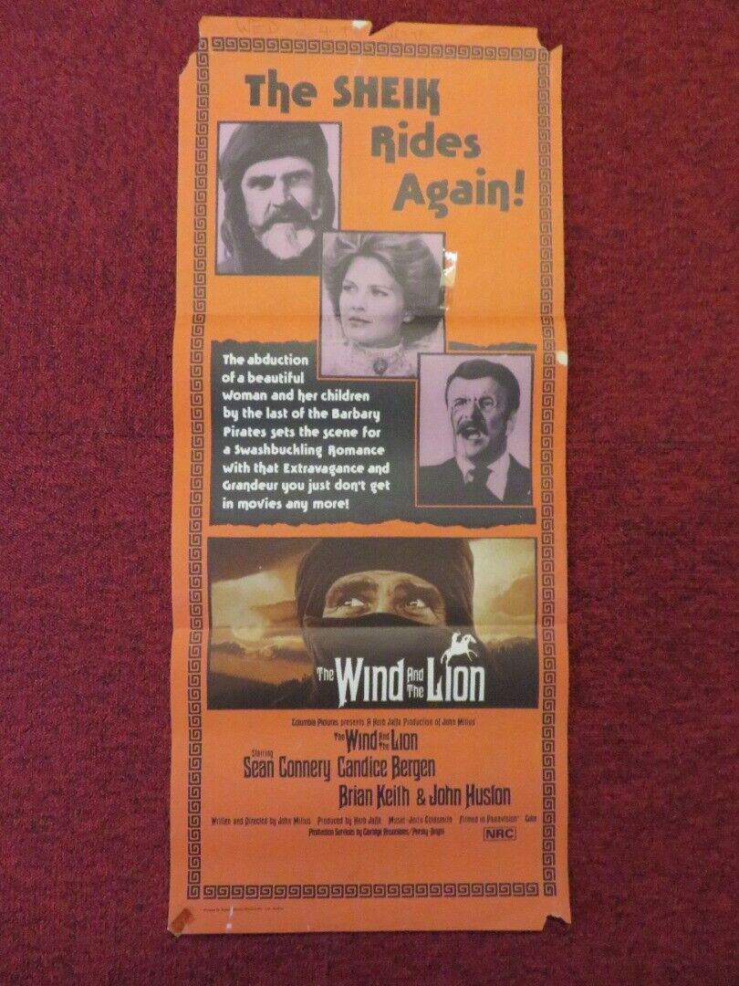 THE WIND AND THE LION FOLDED AUSTRALIAN DAYBILL POSTER SEAN CONNERY 1975 Movie posters