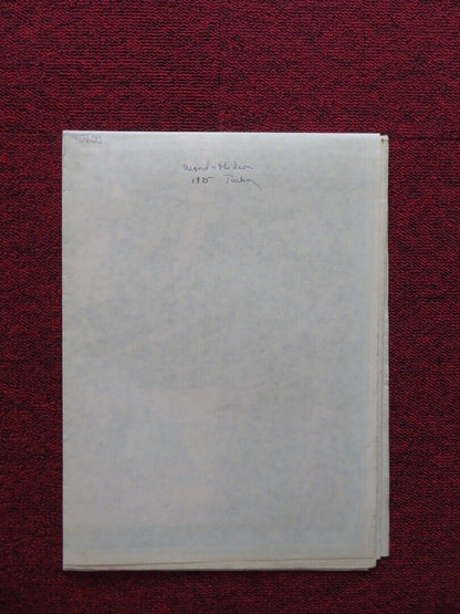 THE WIND AND THE LION FOLDED TURKISH ONE SHEET POSTER SEAN CONNERY 1975 - Rendezvous Cinema