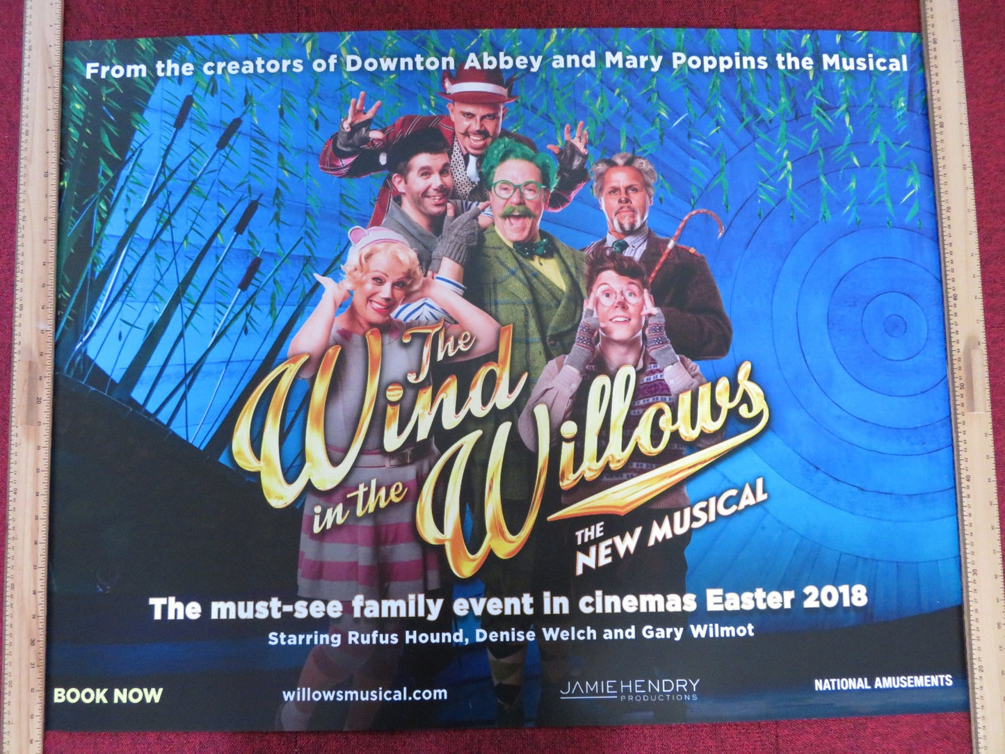 THE WIND IN THE WILLOWS: THE NEW MUSICAL UK QUAD (30"x 40") ROLLED POSTER 2018 Rendezvous Cinema Movie posters