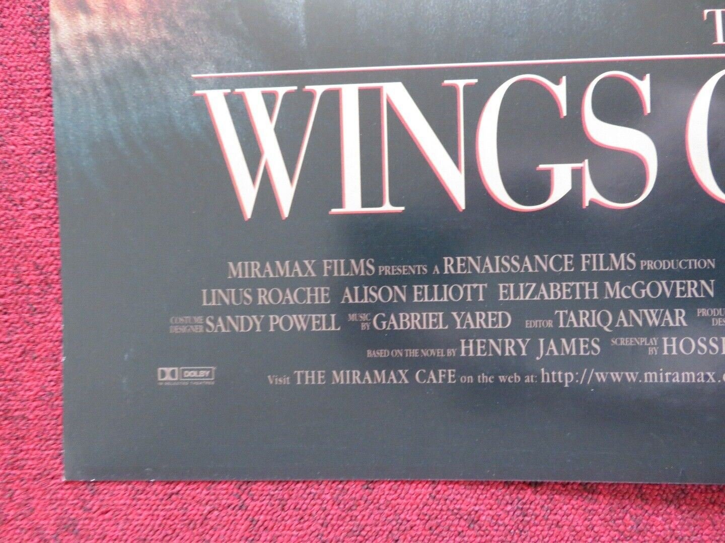THE WINGS OF THE DOVE FOLDED US ONE SHEET POSTER HELENA BONHAM CARTER 1997 - Rendezvous Cinema