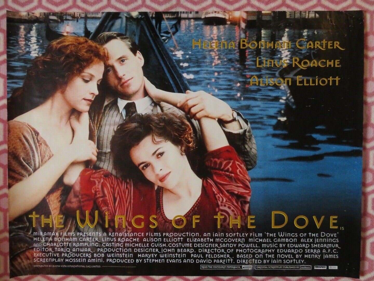 THE WINGS OF THE DOVE QUAD (30"x 40") ROLLED POSTER HELENA BONHAM CARTER 1997 Rendezvous Cinema Movie posters