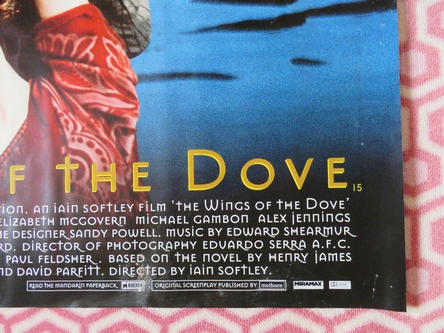 THE WINGS OF THE DOVE QUAD (30"x 40") ROLLED POSTER HELENA BONHAM CARTER 1997 Rendezvous Cinema Movie posters