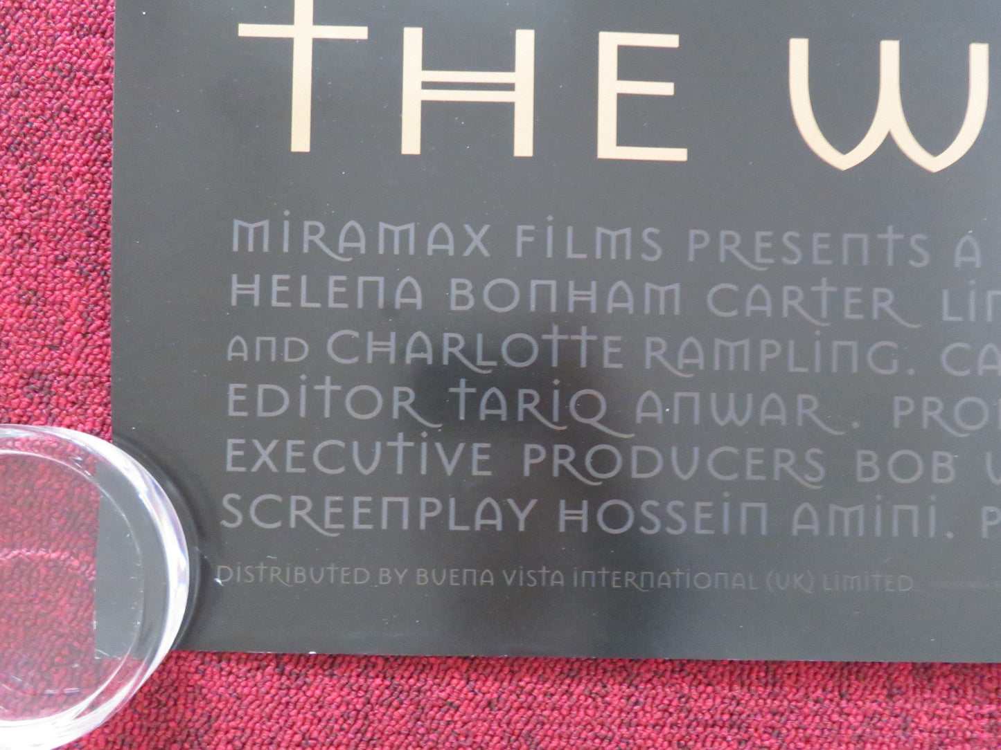 THE WINGS OF THE DOVE UK QUAD (30"x 40") ROLLED POSTER HELENA BONHAM CARTER 1997 Rendezvous Cinema Movie posters