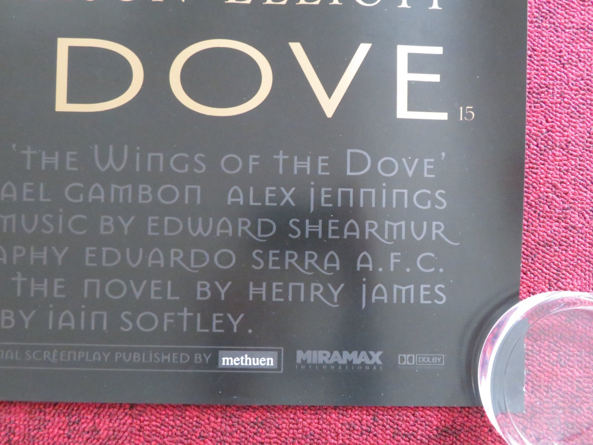 THE WINGS OF THE DOVE UK QUAD (30"x 40") ROLLED POSTER HELENA BONHAM CARTER 1997 Rendezvous Cinema Movie posters
