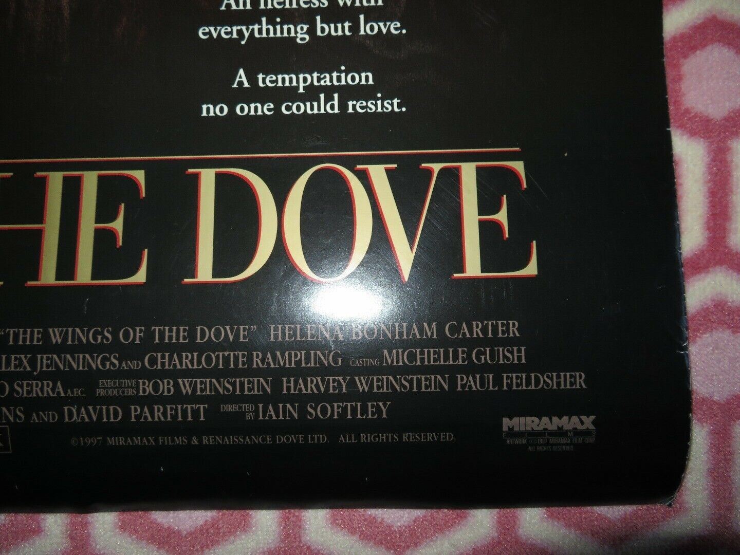 THE WINGS OF THE DOVE US ONE SHEET ROLLED POSTER HELENA BONHAM CARTER 1997 Movie posters