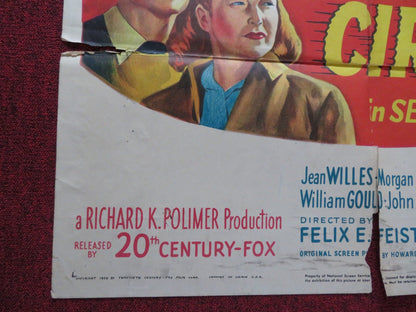 THE WINNER'S CIRCLE FOLDED US ONE SHEET POSTER JEAN WILLES MORGAN FARLEY 1948 Rendezvous Cinema Movie posters