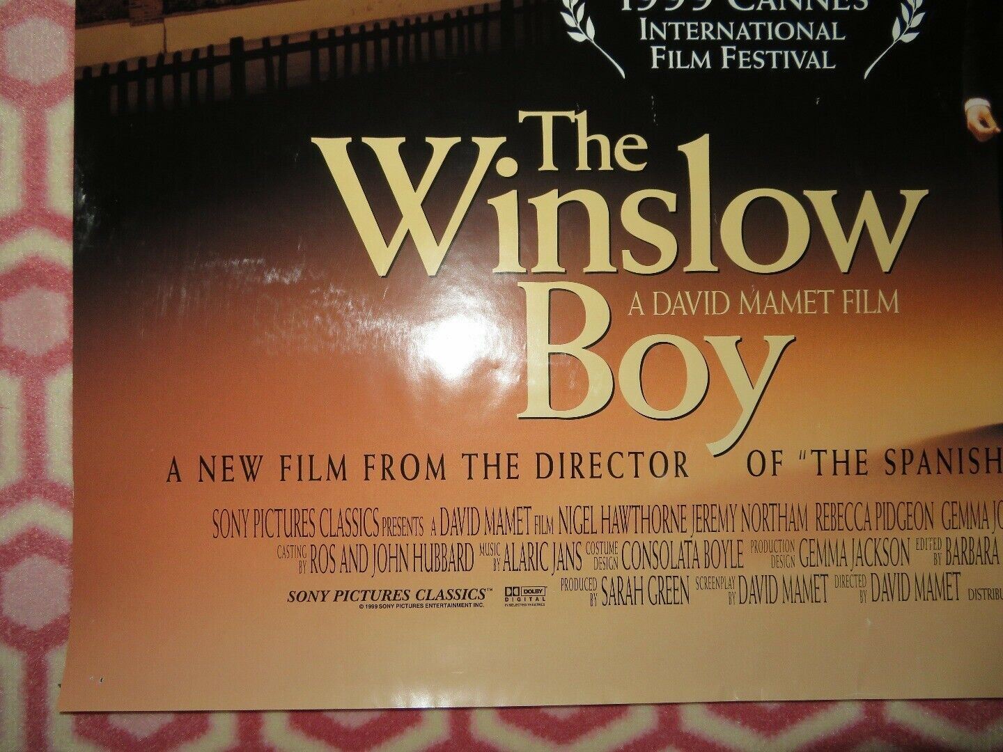 THE WINSLOW BOY UK ONE SHEET (27"x 41") ROLLED POSTER NIGEL HAWTHORNE J.NORTHAM Rendezvous Cinema Movie posters