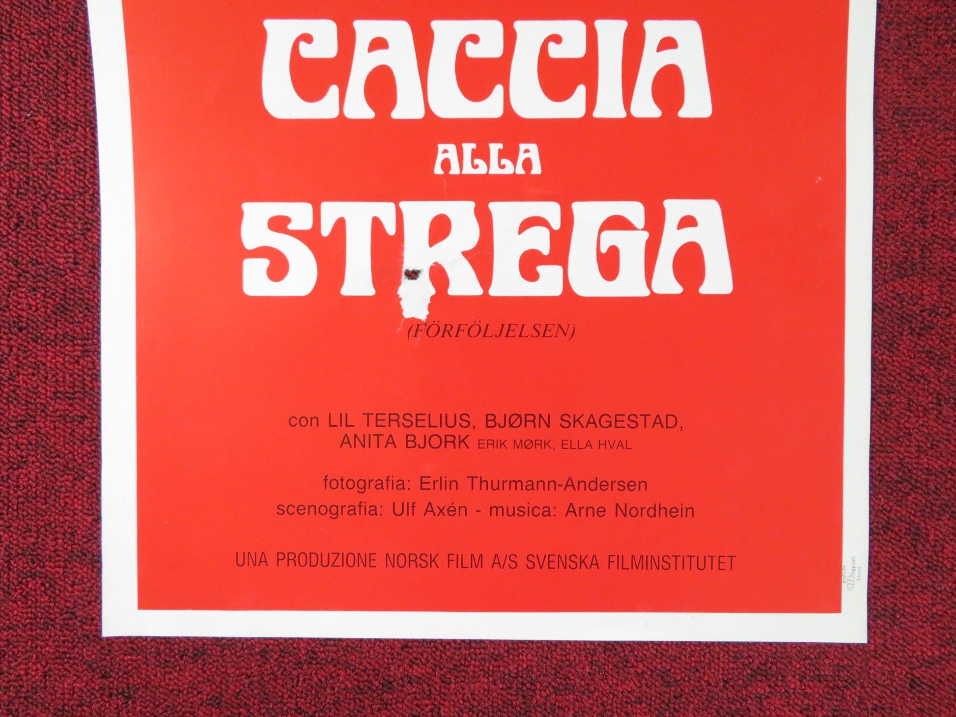 THE WITCH HUNT ITALIAN LOCANDINA POSTER LIL TERSELIUS BJORN SKAGESTAD 1981 Rendezvous Cinema Movie posters