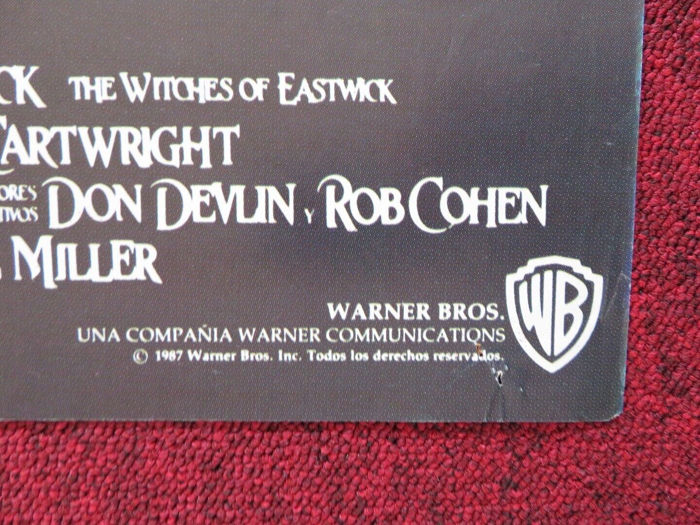 THE WITCHES OF EASTWICK SPANISH ROLLED POSTER NICHOLSON PFEIFFER CHER 1987 Movie posters