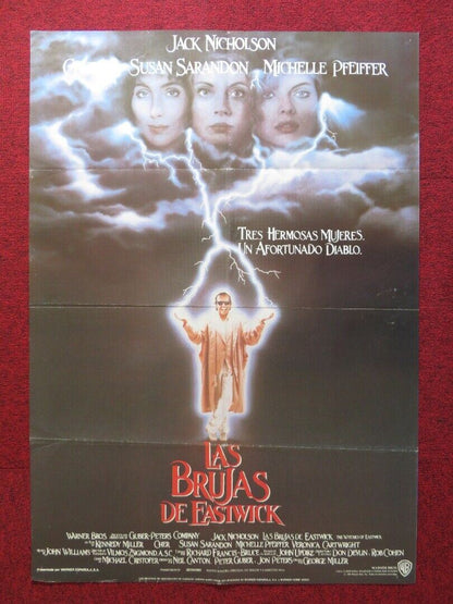 THE WITCHES OF EASTWICK SPANISH ROLLED POSTER NICHOLSON PFEIFFER CHER 1987 Movie posters