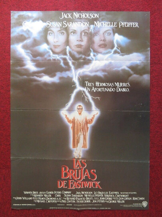 THE WITCHES OF EASTWICK SPANISH ROLLED POSTER NICHOLSON PFEIFFER CHER 1987 Movie posters