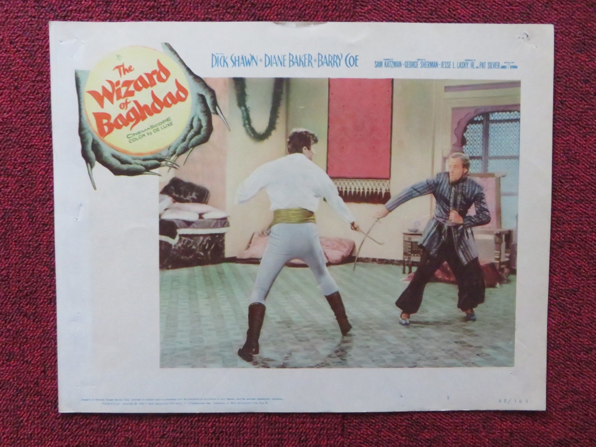 THE WIZARD OF BAGHDAD US LOBBY CARD SET DICK SHAWN DIANE BAKER 1960 Rendezvous Cinema Movie posters