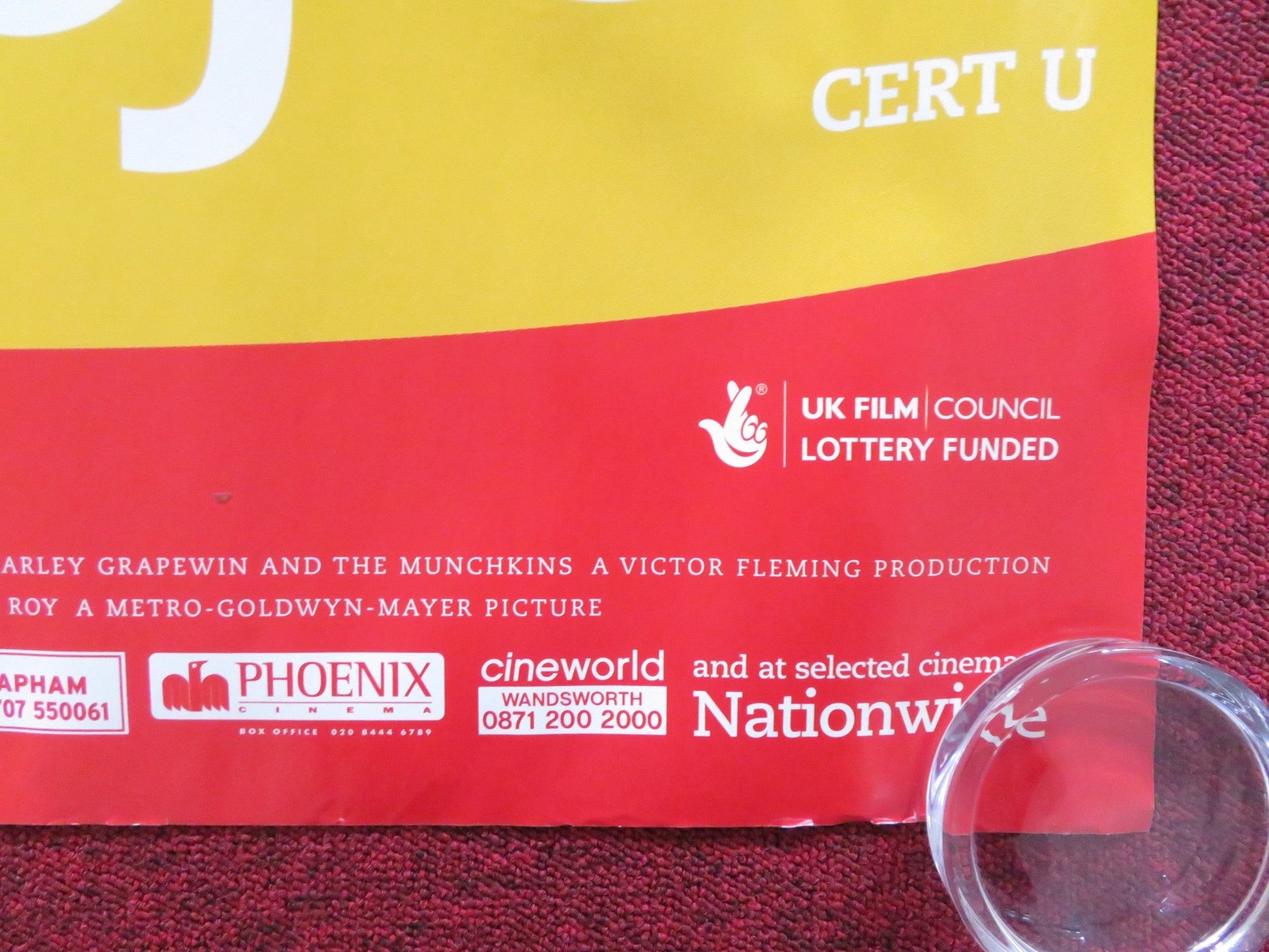 THE WIZARD OF OZ - DIGITALLY RESTORED UK QUAD (30"x 40") ROLLED POSTER 2006 Rendezvous Cinema Movie posters