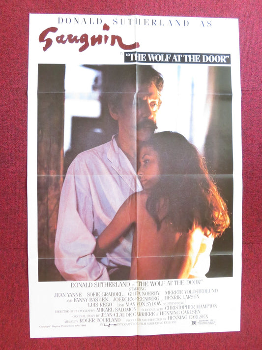 THE WOLF AT THE DOOR FOLDED US ONE SHEET POSTER DONALD SUTHERLAND 1986 Rendezvous Cinema Movie posters