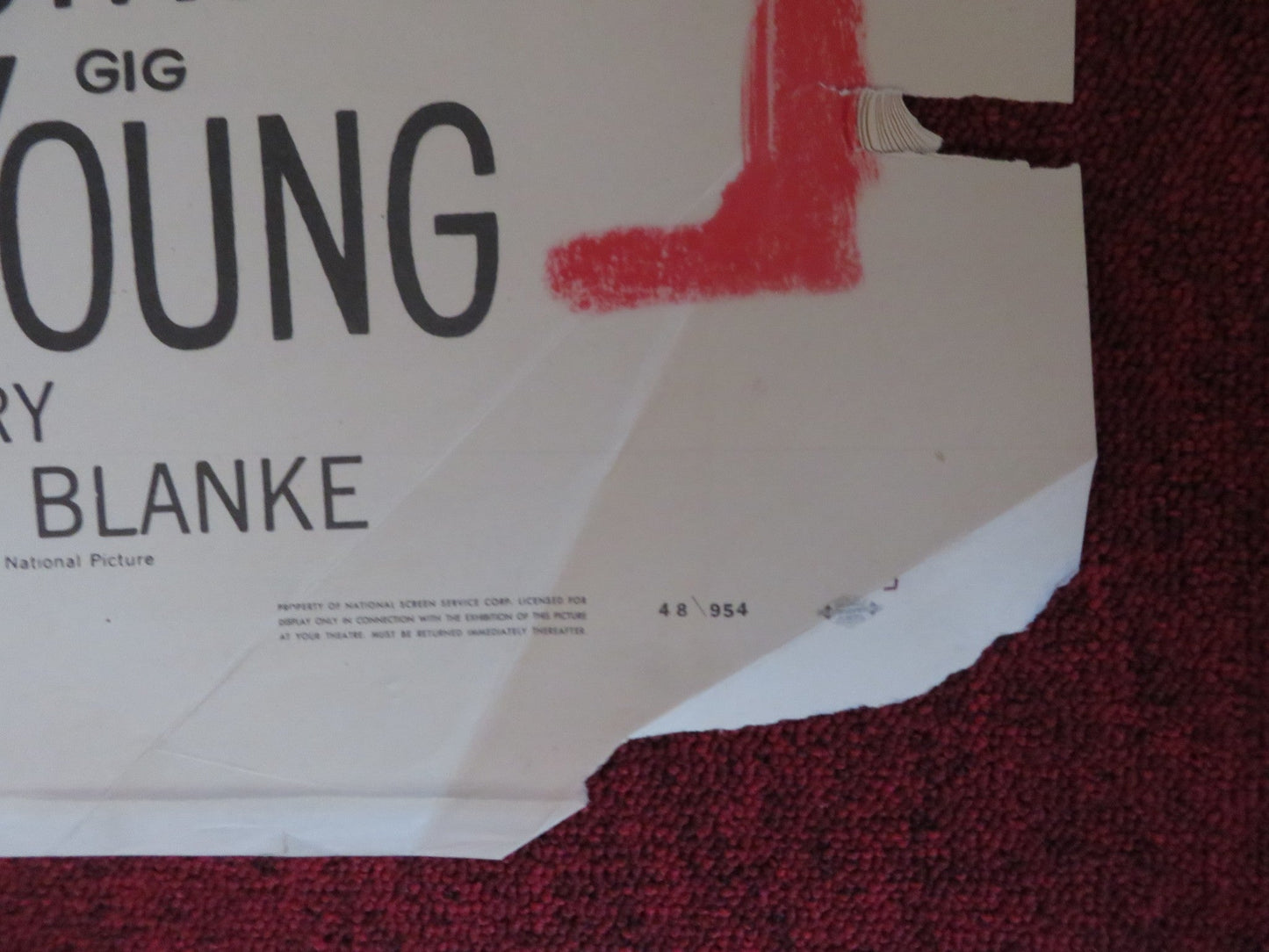 THE WOMAN IN WHITE FOLDED US ONE SHEET POSTER ELEANOR PARKER ALEXIS SMITH 1948 Rendezvous Cinema Movie posters