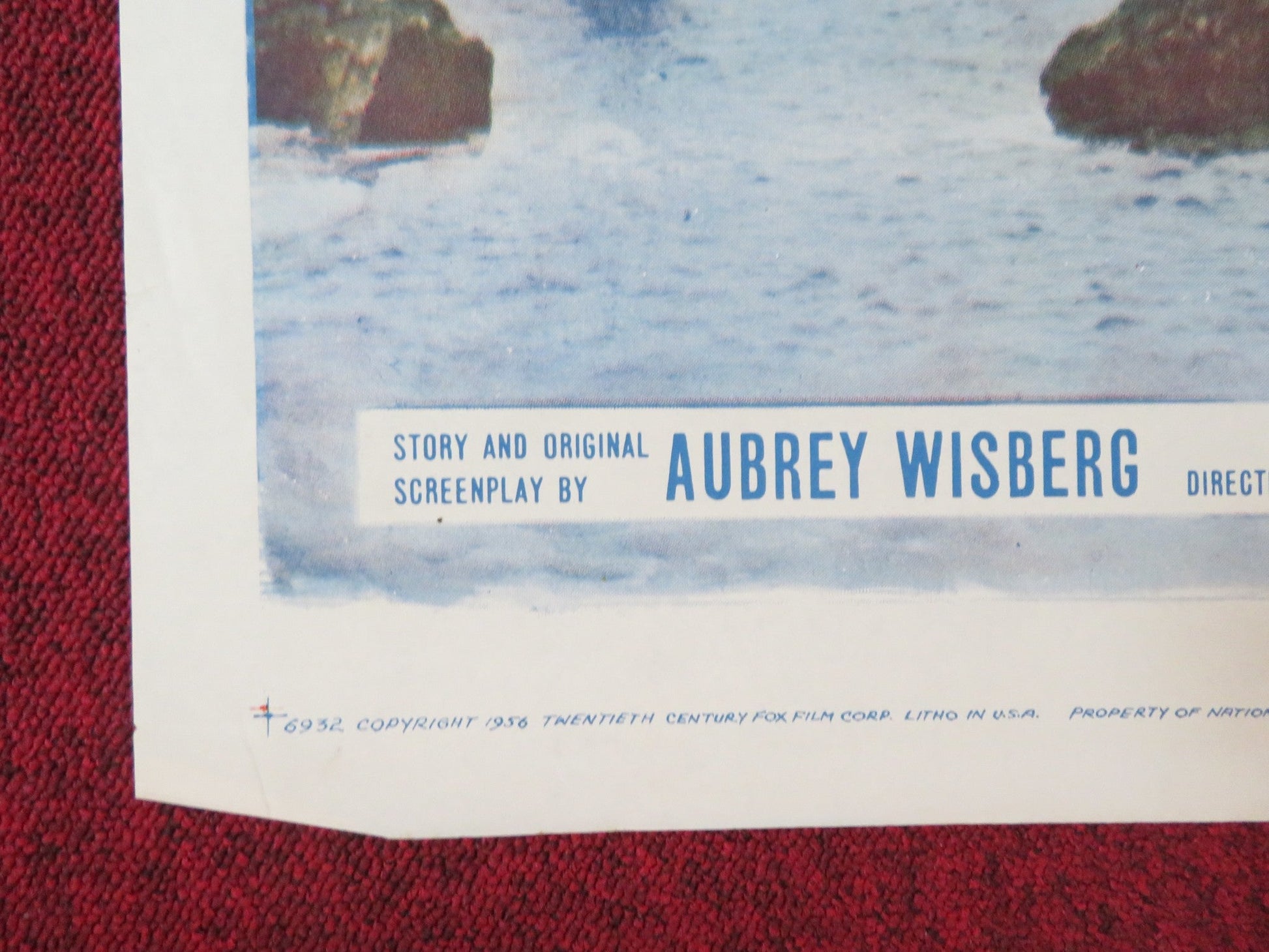 THE WOMEN OF PITCAIRN ISLAND FOLDED US ONE SHEET POSTER JAMES CRAIG 1957 Rendezvous Cinema Movie posters