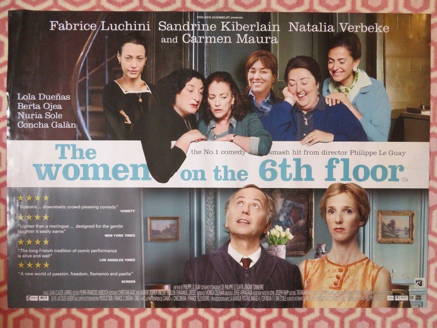 THE WOMEN ON THE 6TH FLOOR QUAD (27"x 39.5") ROLLED POSTER FABRICE LUCHINI 2010 Movie posters