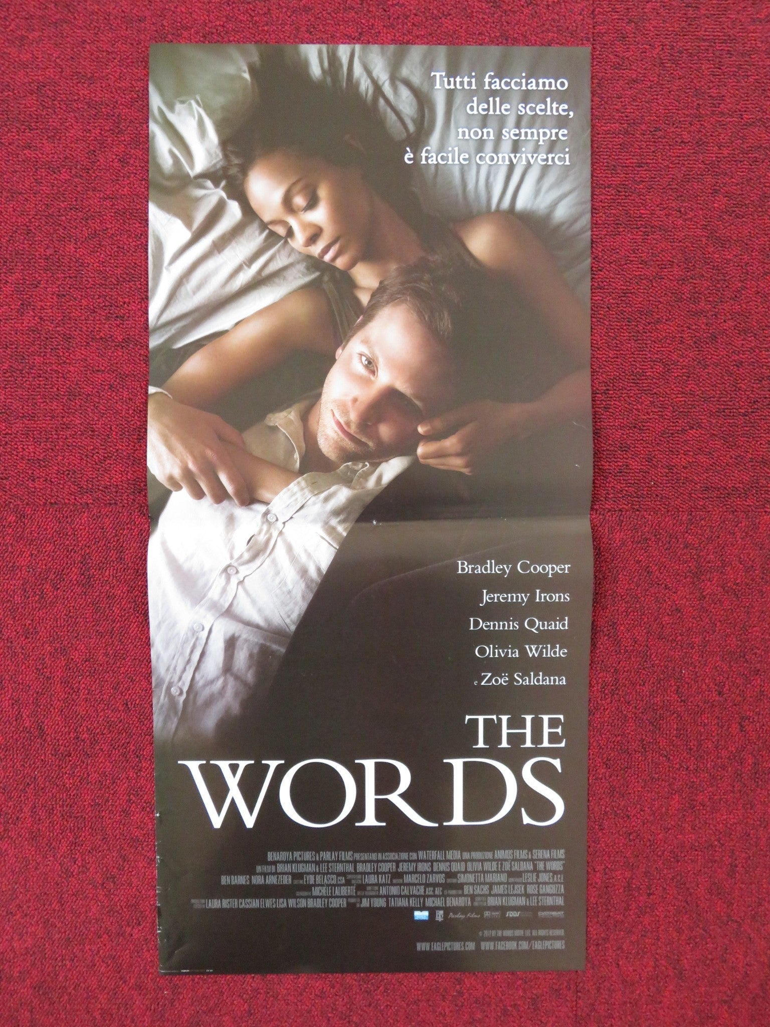 THE WORDS ITALIAN LOCANDINA POSTER BRADLEY COOPER JEREMY IRONS 2012 Rendezvous Cinema Movie posters