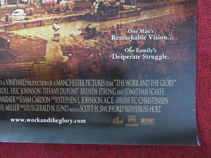THE WORK AND THE GLORY US ONE SHEET ROLLED POSTER SAM HENNINGS 2004 Movie posters