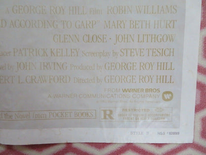 THE WORLD ACCORDING TO GARP US ONE SHEET POSTER MARY BETH HURT GLENN CLOSE 1982 Movie posters
